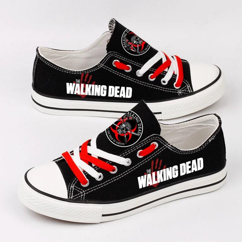 Walking Dead Low Top Canvas Sport Sneakers Shoes For Men Women Fans by Crocs