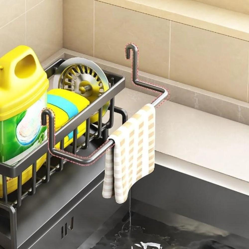 Wall Mounted Sponge Soap Dish Towel Rack by Casa & Beyond