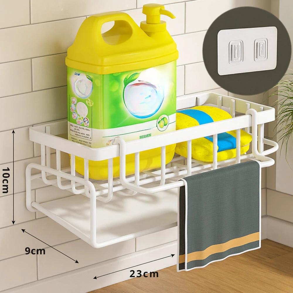 Wall Mounted Sponge Soap Dish Towel Rack by Casa & Beyond