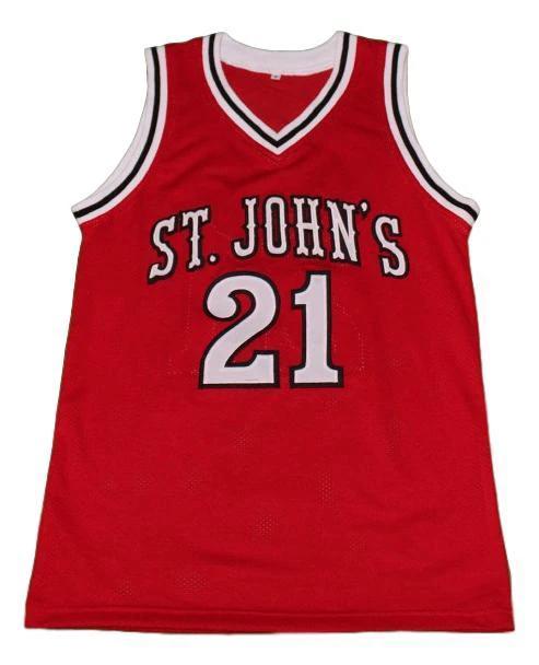 Walter Berry Jersey #21 St John's Basketball Sewn Red by My store basketball