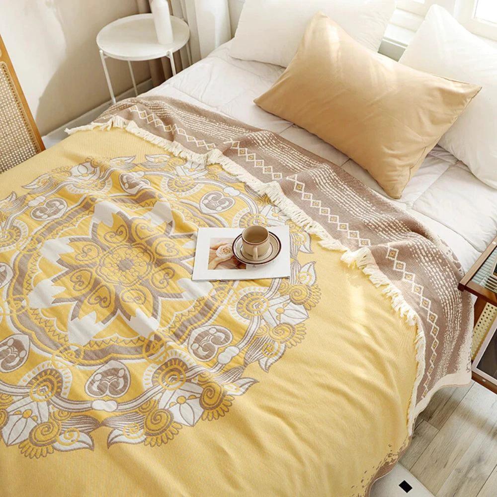 Wander Cotton Boho Mandala Blanket by Casa & Beyond