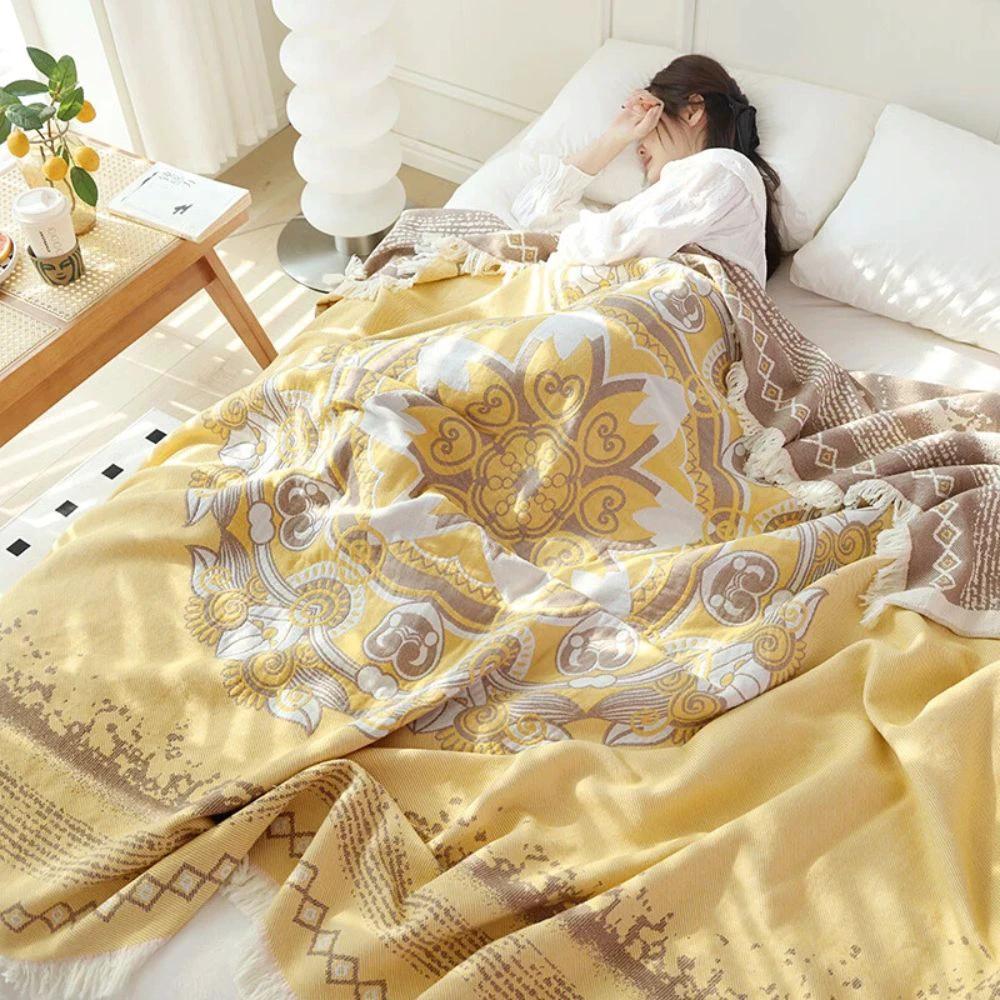 Wander Cotton Boho Mandala Blanket by Casa & Beyond