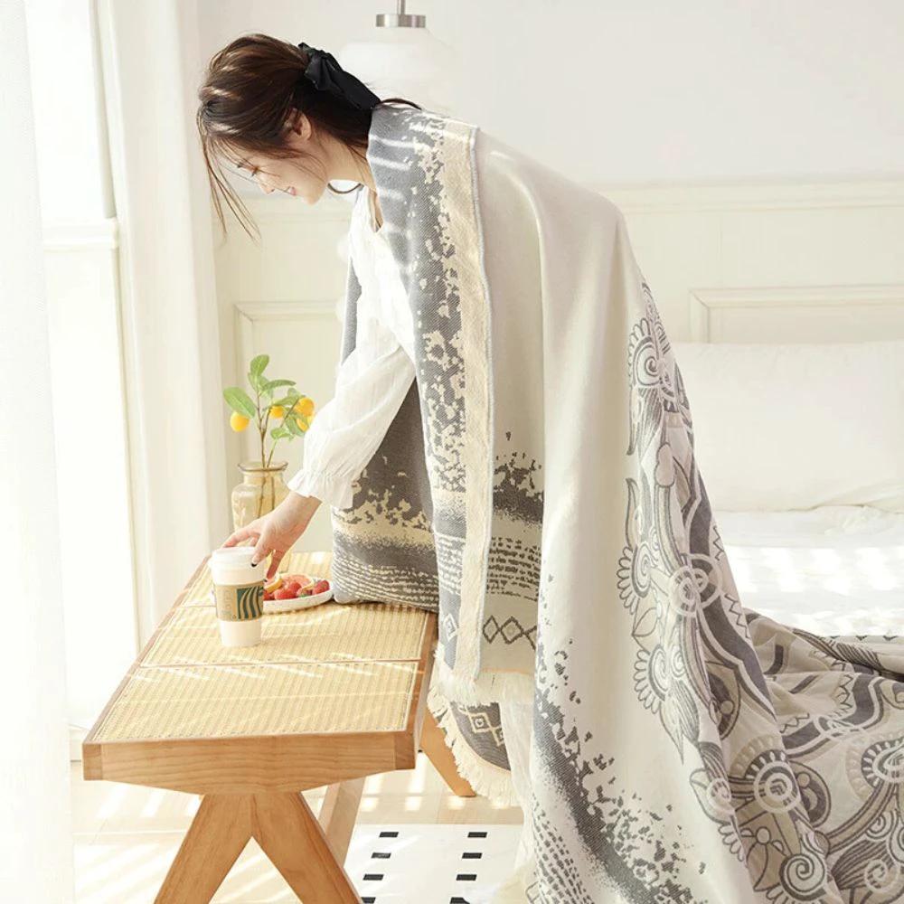 Wander Cotton Boho Mandala Blanket by Casa & Beyond
