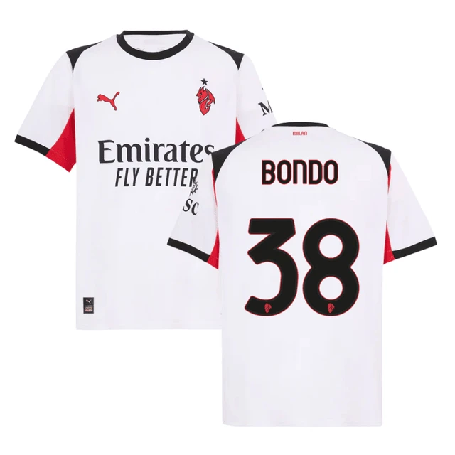 Warren Bondo 38 AC Milan 2025-26 Away Men Jersey – White by Soccer Jersey