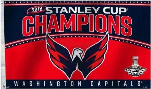 Washington Capitals 2018 Champions Flag 3X5Ft Polyester Digital Print Banner USA by flagsjustdoit
