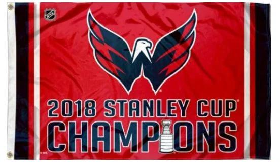 Washington Capitals 2018 Stanley Cup Champions Flag 3X5Ft Polyester Digital Print Banner USA by flagsjustdoit