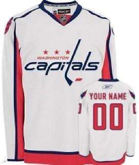 Washington Capitals Customized White Jersey by Hockey David