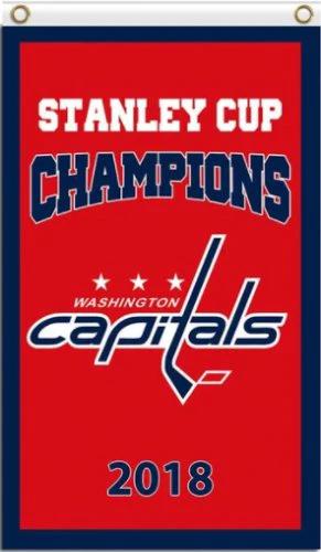 Washington Capitals Stanley Cup Champion Flag 3X5Ft Polyester Digital Print Banner USA by flagsjustdoit