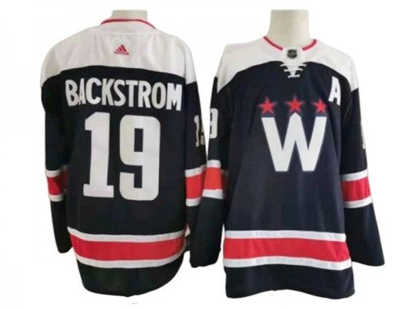 Washington Capitals #19 Nicklas Backstrom Navy Alternate Jersey by Hockey David