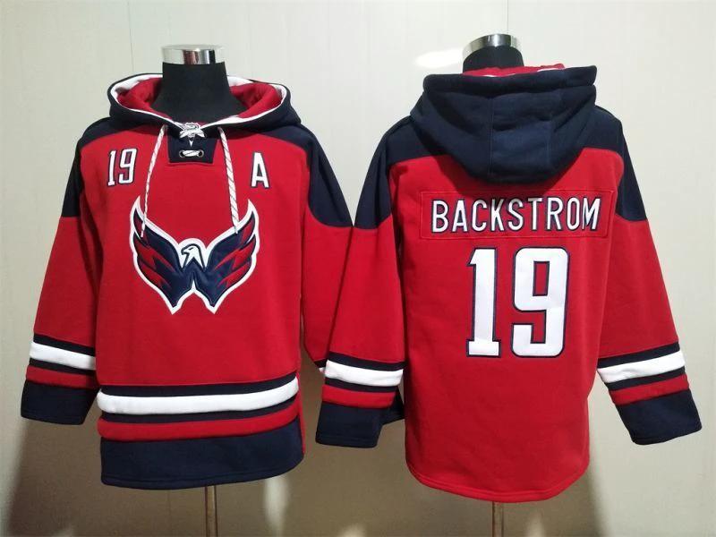 Washington Capitals #19 Nicklas Backstrom Pullover Hoodie by Hoodie Pullover