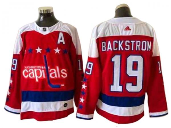 Washington Capitals #19 Nicklas Backstrom Red Alternate Jersey by Hockey David