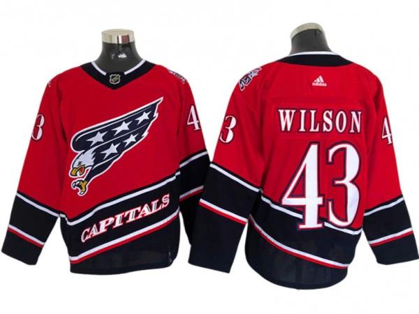 Washington Capitals #43 Tom Wilson Red 2020&21 Reverse Retro Jersey by Hockey David