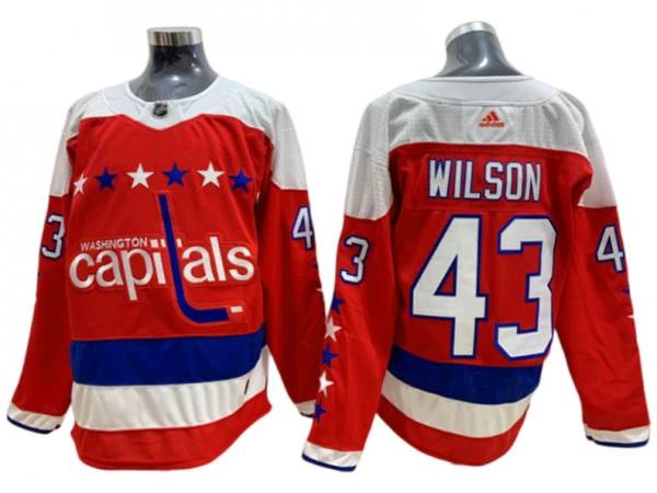 Washington Capitals #43 Tom Wilson Red Alternate Jersey by Hockey David