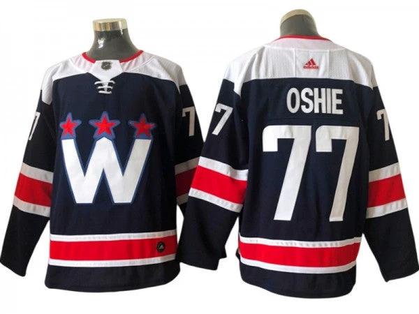 Washington Capitals #77 T.J. Oshie Navy Alternate Jersey by Hockey David