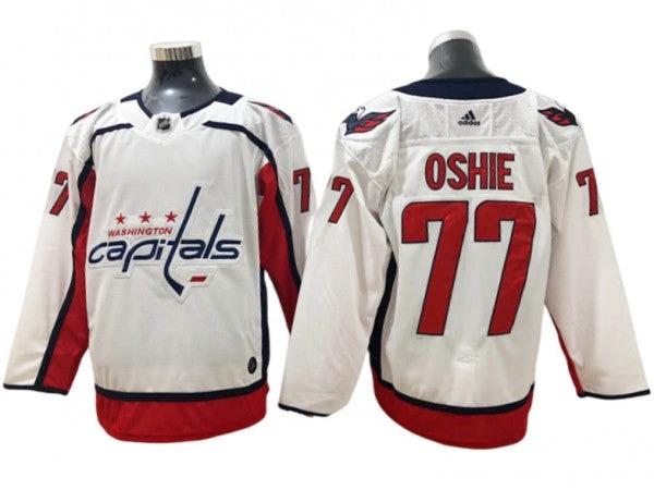 Washington Capitals #77 T.J. Oshie White Away Jersey by Hockey David
