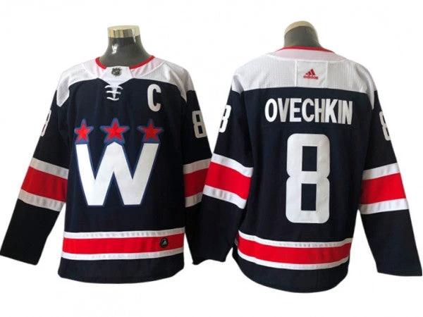 Washington Capitals #8 Alex Ovechkin Navy Alternate Jersey by Hockey David