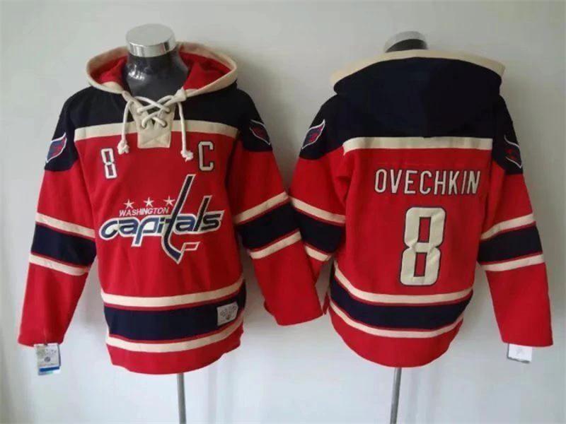 Washington Capitals #8 Alex Ovechkin Pullover Hoodie by Hoodie Pullover