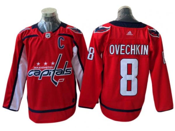 Washington Capitals #8 Alex Ovechkin Red Home Jersey by Hockey David