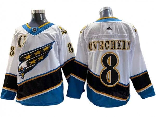 Washington Capitals #8 Alex Ovechkin White 2023 Jersey by Hockey David
