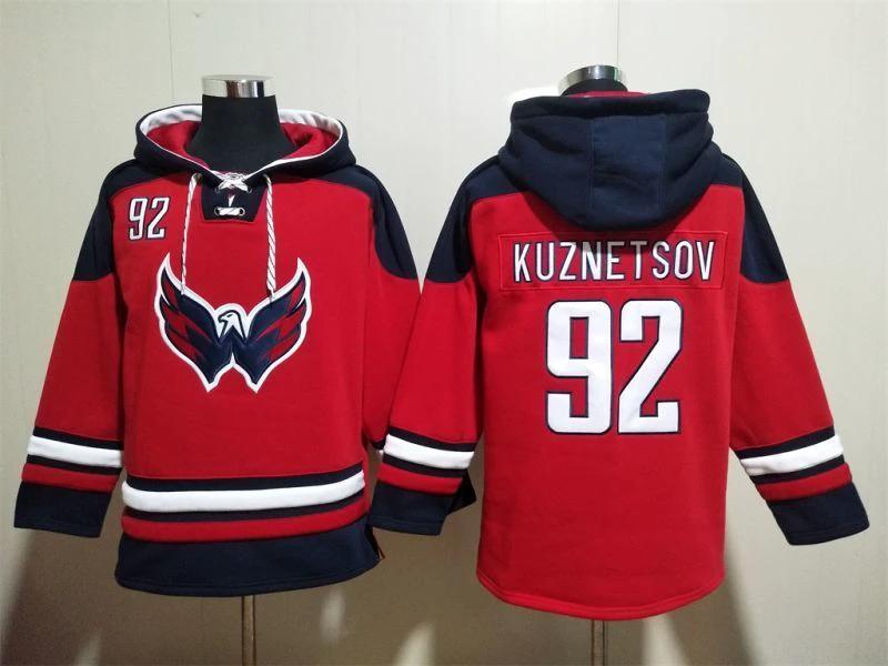 Washington Capitals #92 Evgeny Kuznetsov Pullover Hoodie by Hoodie Pullover