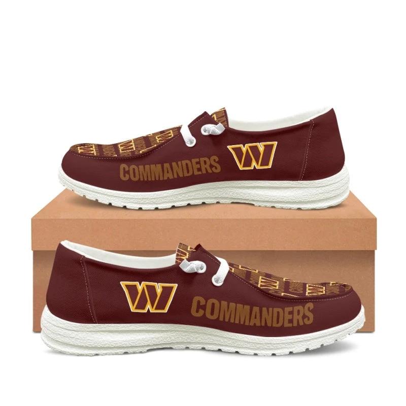 Washington Commanders Red Team Name Logo Canvas Sneaker Shoes For Men Women Fans by Crocs