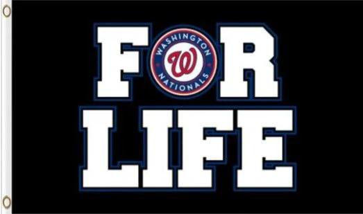 Washington Nationals For Life Flag 3X5Ft Banner USA Polyester with Brass Grommets by flagsjustdoit