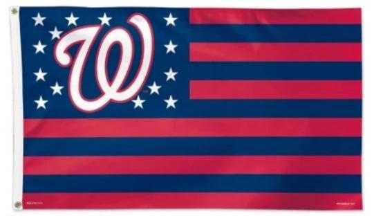 Washington Nationals Patriotic Team Flag 3X5Ft Banner USA Polyester with Brass Grommets by flagsjustdoit
