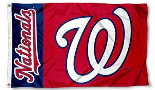 Washington Nationals US Flag 3X5 Banner USA Polyester with Brass Grommets by flagsjustdoit