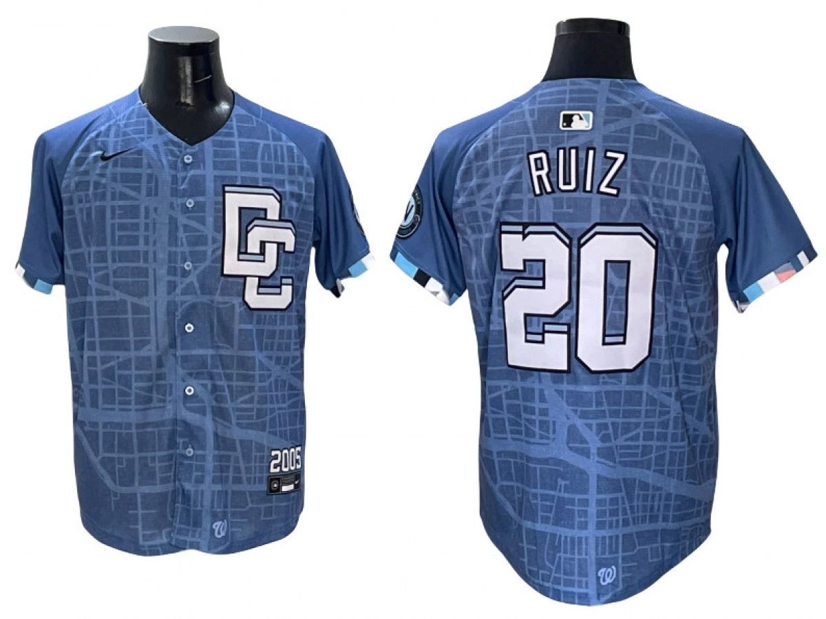 Washington Nationals #20 Keibert Ruiz Blue 2025 City Connect Limited Jersey by My Store