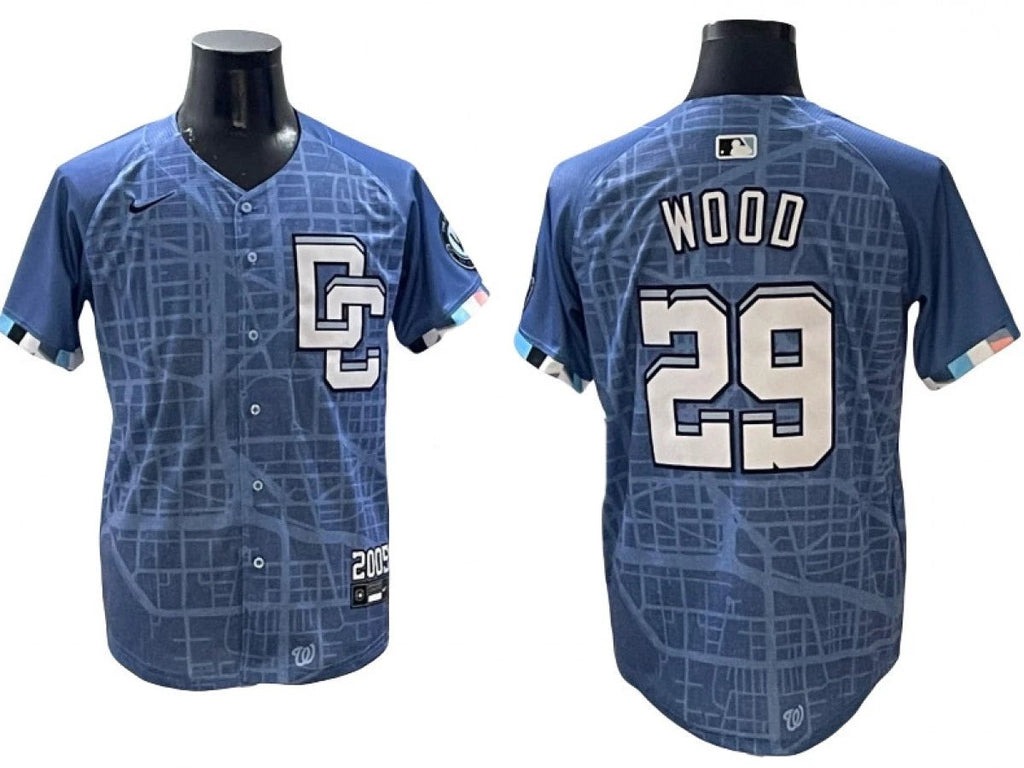 Washington Nationals #29 James Wood Blue 2025 City Connect Limited Jersey by My Store