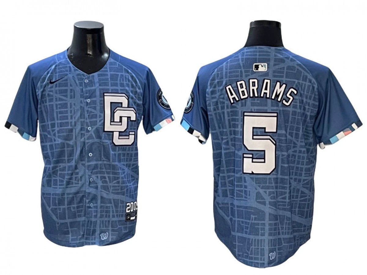 Washington Nationals #5 CJ Abrams Blue 2025 City Connect Limited Jersey by My Store