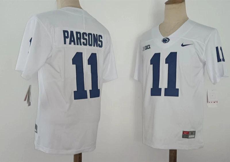 Washington State Cougars #11 Parsons NCAA Football Jersey White by My Store