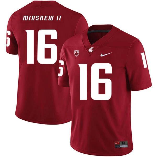 Washington State Cougars #16 Gardner Minshew II Football Jersey Red by My Store