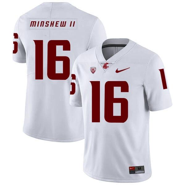 Washington State Cougars #16 Gardner Minshew II Football Jersey White by My Store