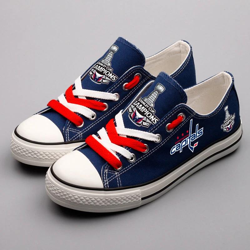 Washington Capitals Low Top Canvas Sport Sneakers Shoes For Men Women Fans by Crocs