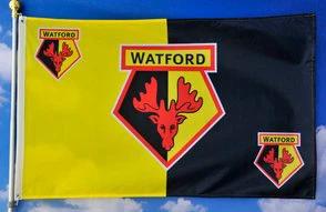 Watford F.C. Football Club Flag 3x5ft Banner Polyester by flagsjustdoit