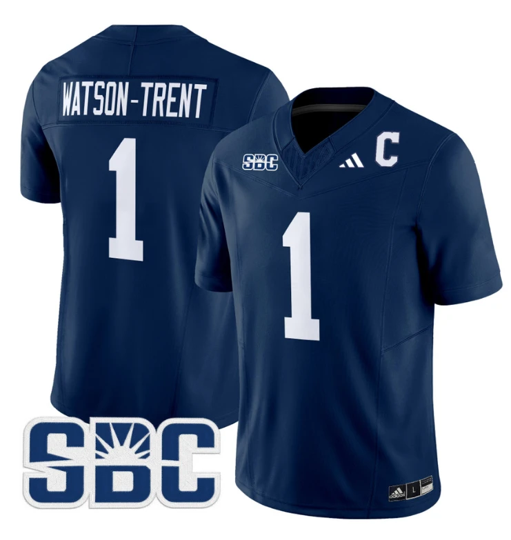 Watson-Trent Jersey #1 Georgia Southern Eagles 2024 Limited Stitched Blue by NCAA Football Jersey