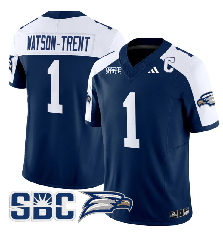 Watson-Trent Jersey #1 Georgia Southern Eagles 2024 Stitched Blue Alternate by NCAA Football Jersey
