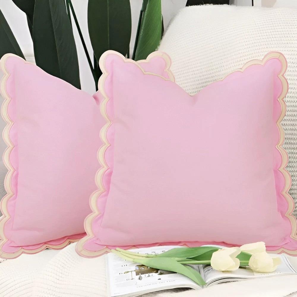 Wave Edge Cotton Cushion Cover by Casa & Beyond