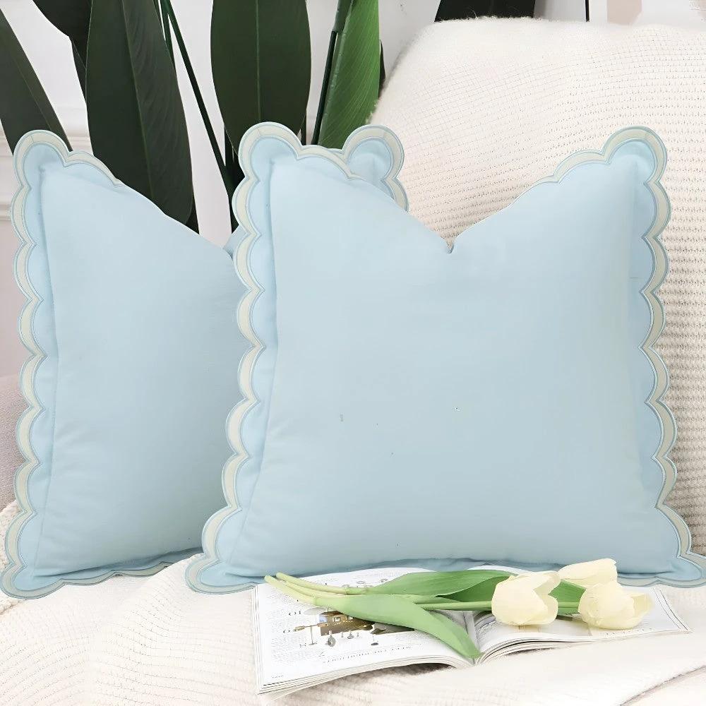 Wave Edge Cotton Cushion Cover by Casa & Beyond