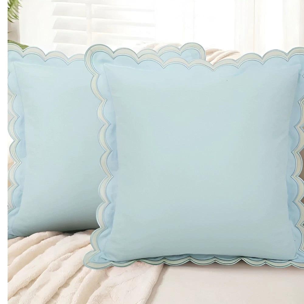 Wave Edge Cotton Cushion Cover by Casa & Beyond