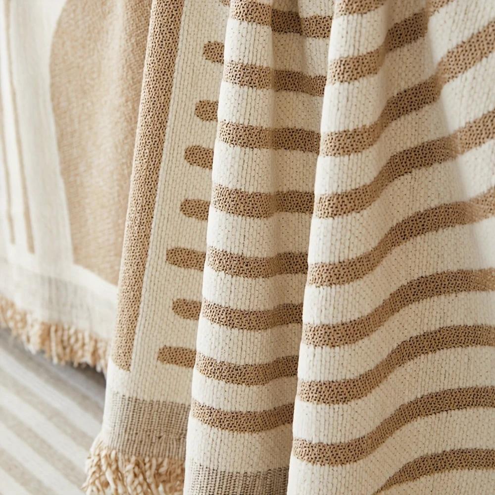Wavy Stripe Boho Sofa Cover by Casa & Beyond