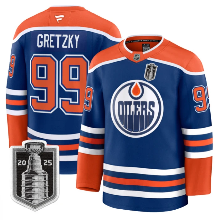 Wayne Gretzky Jersey #99 Edmonton Oilers 2025 Stanley Cup Final Stitched Home by Hockey David