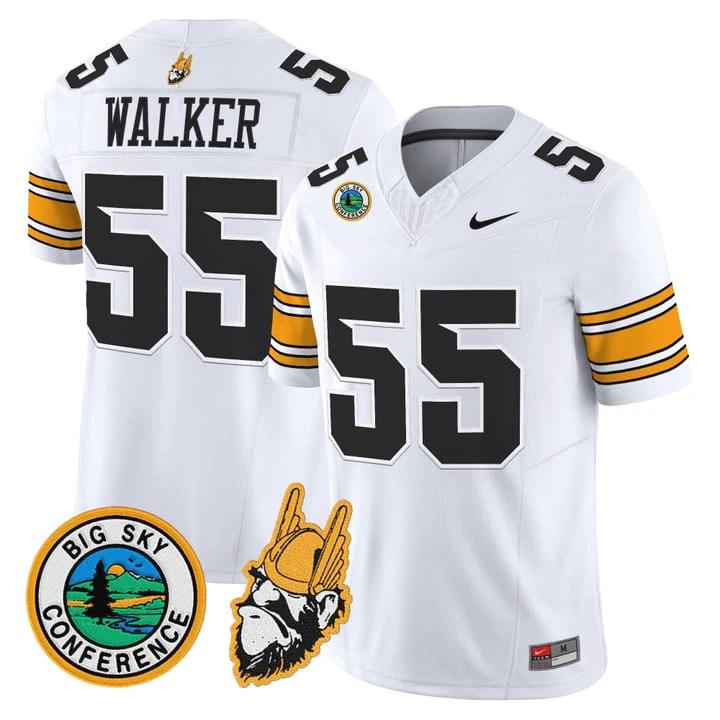 Wayne Walker Jersey #55 Idaho Vandals 1975 Throwback Limited Stitched White by My Store NCAA Football Jerseys