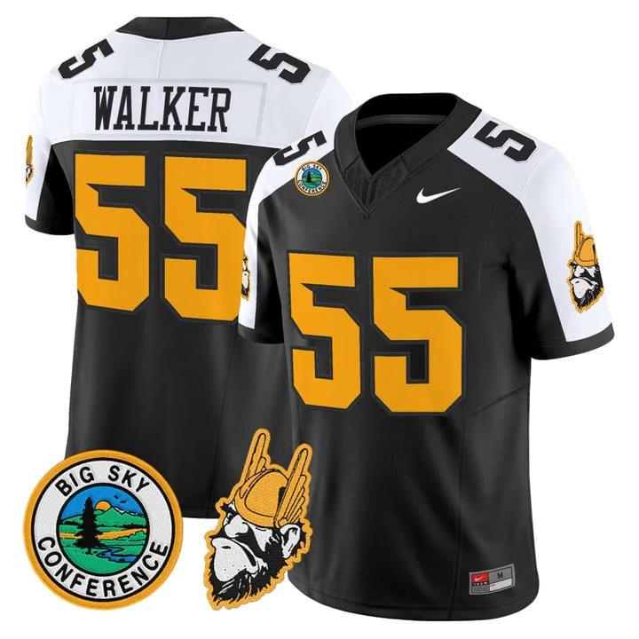 Wayne Walker Jersey #55 Idaho Vandals 1975 Throwback Limited Stitched Black Alter by My Store NCAA Football Jerseys
