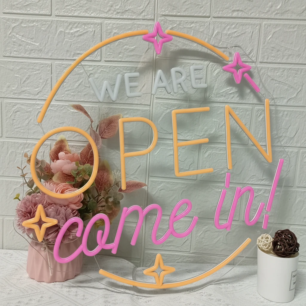 We Are Open Come In Neon Sign Shop Open Sign by Neonchics