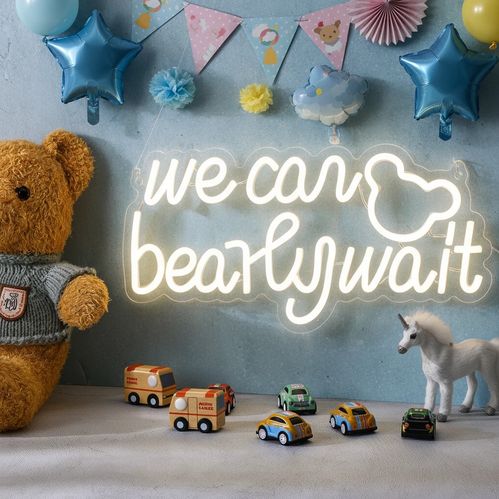 We Can Bearly Wait Neon Sign by Neonchics