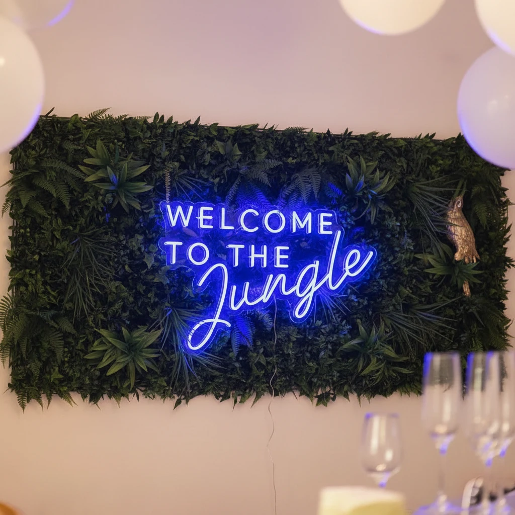 Welcome to the Jungle Neon Sign for Home Decor Party Decoration by Neonchics