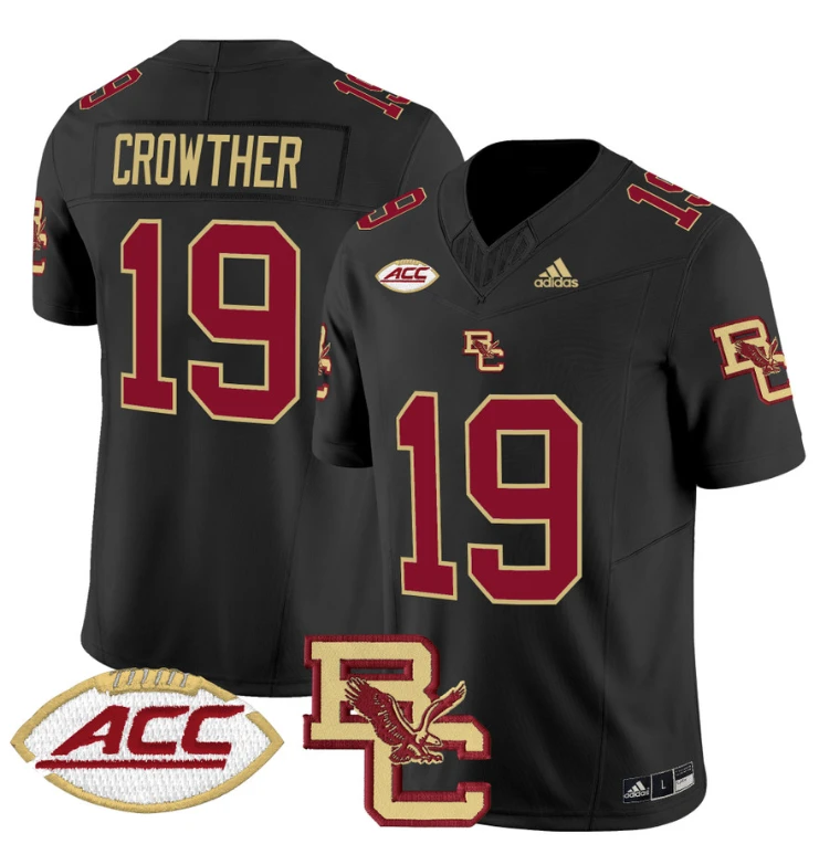 Welles Crowther Jersey #19 Boston College Eagles 2024 Stitched Black by NCAA Football Jersey