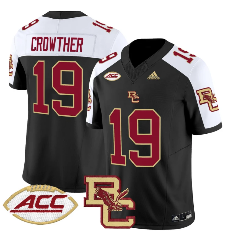 Welles Crowther Jersey #19 Boston College Eagles 2024 Stitched Black Alternate by NCAA Football Jersey